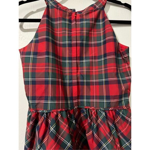 Vineyard Vines tartan Plaid Girl dress sleeveless red and green 14 - Picture 2 of 6